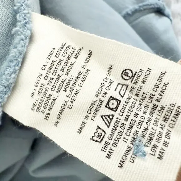 BY ANTHROPOLOGIE | Sky Blue Corduroy Button Front Skirt A-line Pockets | Size 6 - Picture 7 of 8